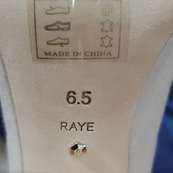 RAYE Cream Thigh High Over-the-Knee Peep Toe Open Heel Back Zip Boots - Picture 3 of 12